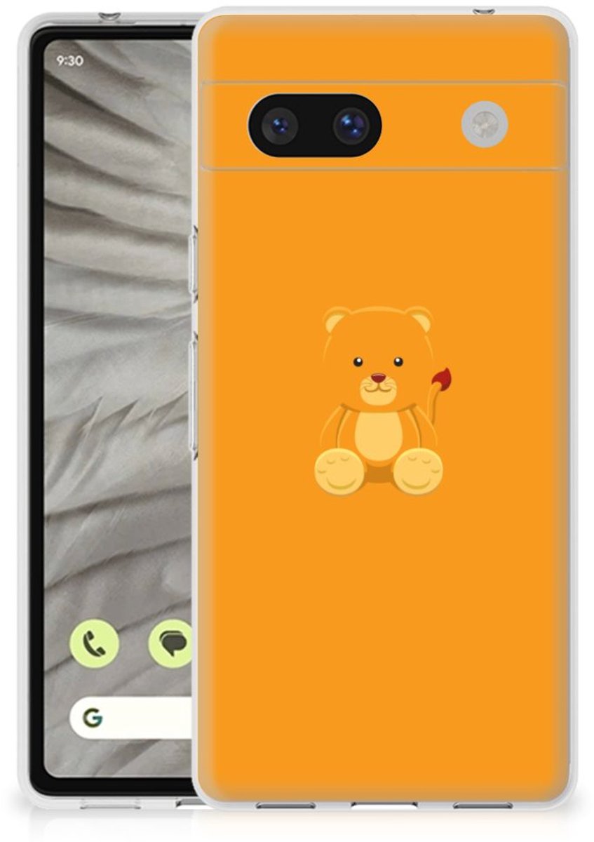 Google Pixel 7A Telefoonhoesje met Naam Baby Beer