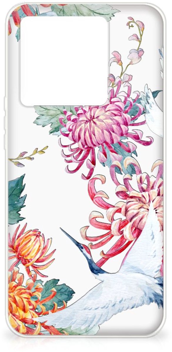 Xiaomi 13T TPU Hoesje Bird Flowers