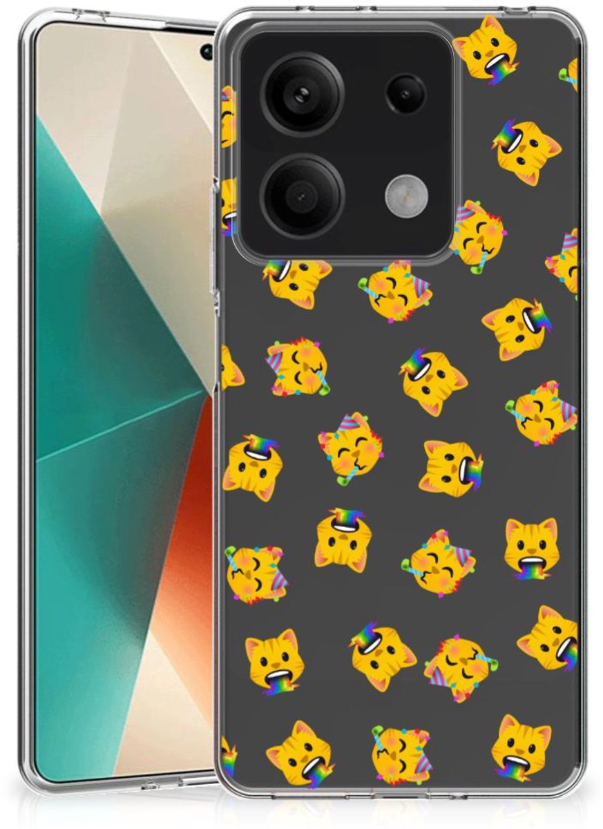 TPU bumper voor Xiaomi Redmi Note 13 5G Katten Emojis