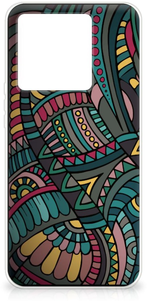 Back Cover voor Xiaomi 13T TPU bumper Aztec