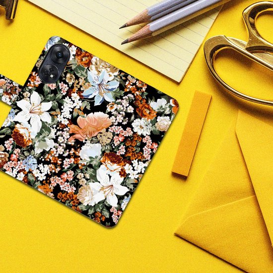 Coque adaptée pour OPPO Reno8 T 4G Dark Flowers