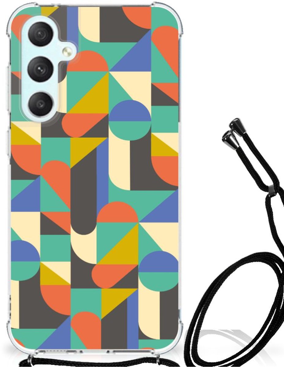Samsung Galaxy S23 FE Doorzichtige Silicone Hoesje Funky Retro