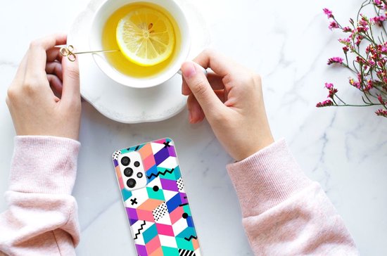 Coque en TPU adaptée pour Samsung Galaxy A33 5G - Blocs colorés