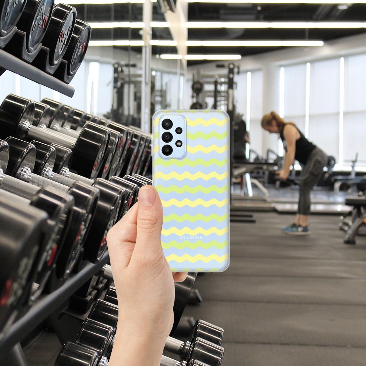 Samsung Galaxy A23 TPU bumper Waves Yellow