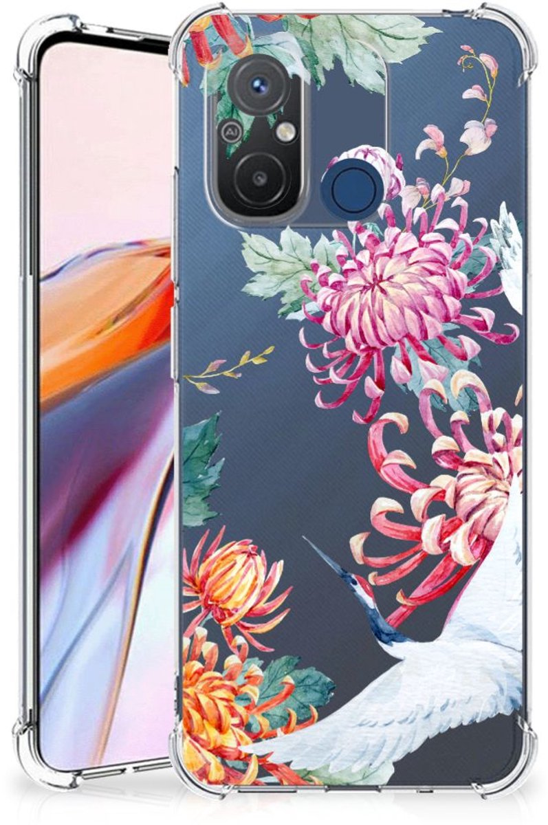 Xiaomi Redmi 12C Case Anti-shock Bird Flowers