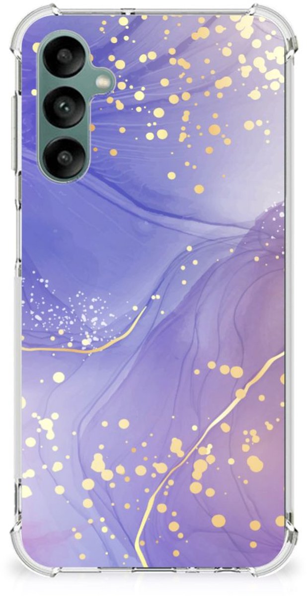 Back Cover voor Samsung Galaxy A24 Watercolor Paars