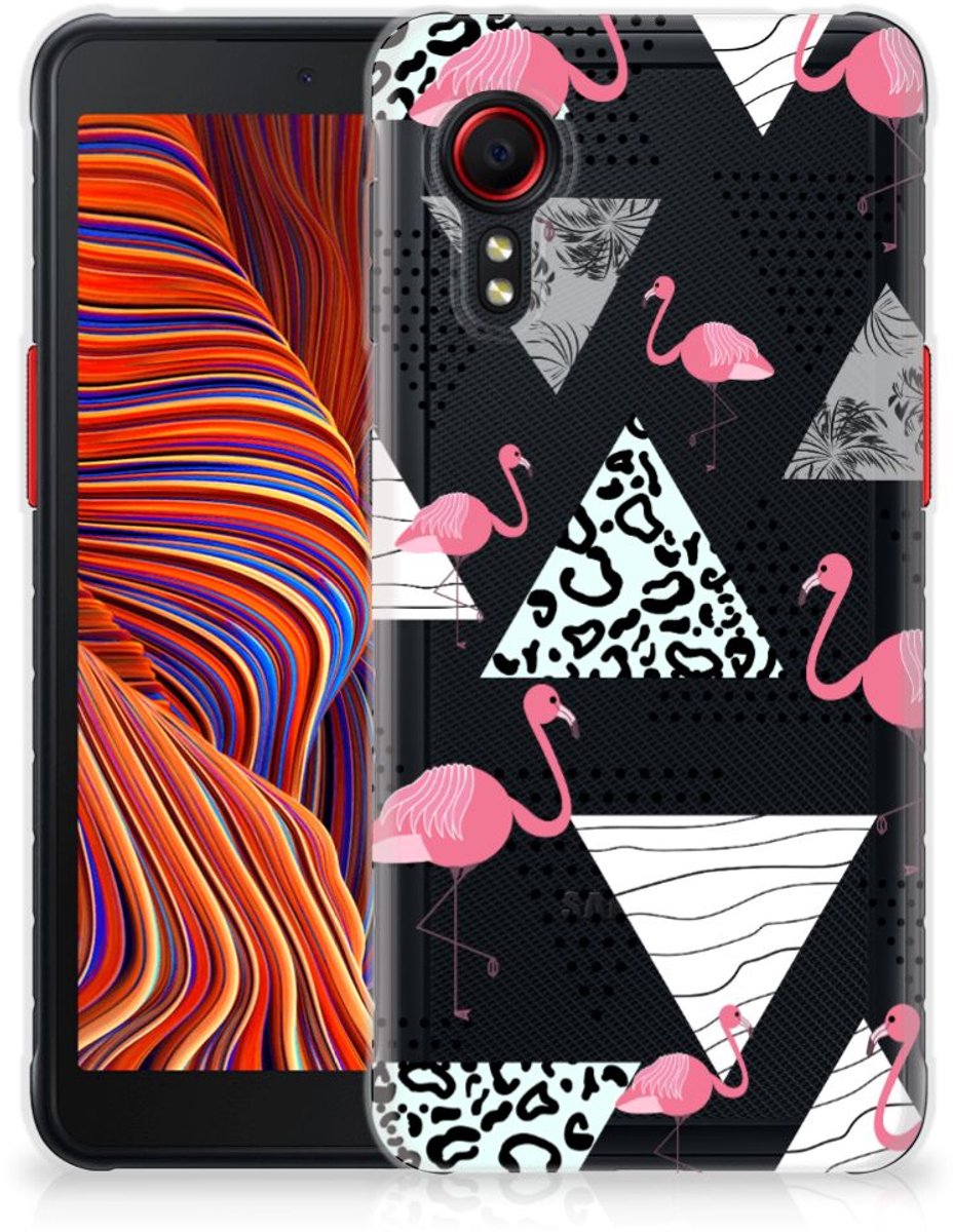 Samsung Galaxy Xcover 5 TPU Hoesje Flamingo Triangle
