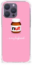 Coque en silicone adaptée pour iPhone 15 Pro Max avec bord transparent Nut Boyfriend