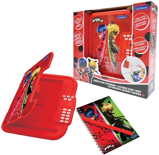 Nice Group – Carnet Miraculous Lady Bug – Couverture Pailletée Changeante – Stylo, Stickers, Gemmes – Dès 6 Ans