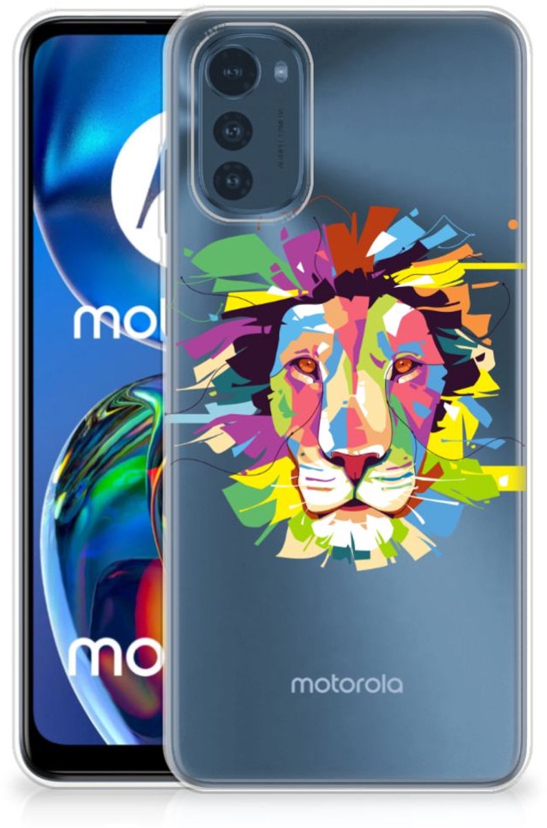 Motorola Moto E32/E32s Telefoonhoesje met Naam Lion Color