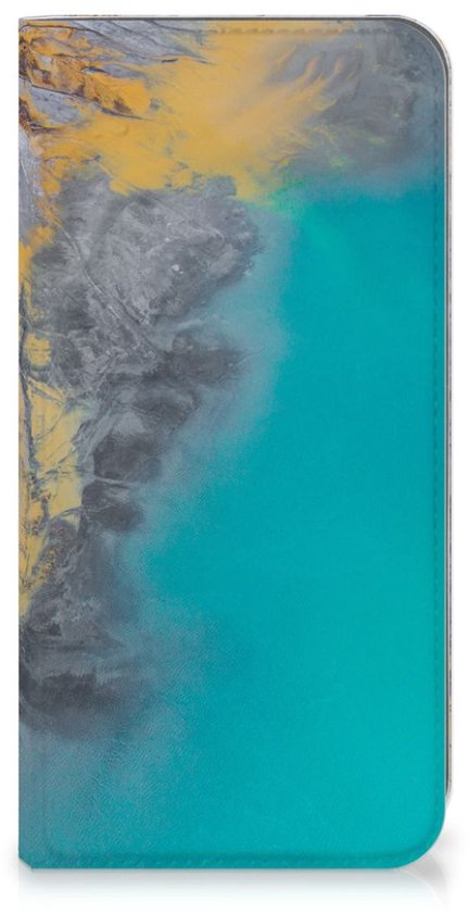 Apple iPhone Xs Max Standcase Marble Blue Gold