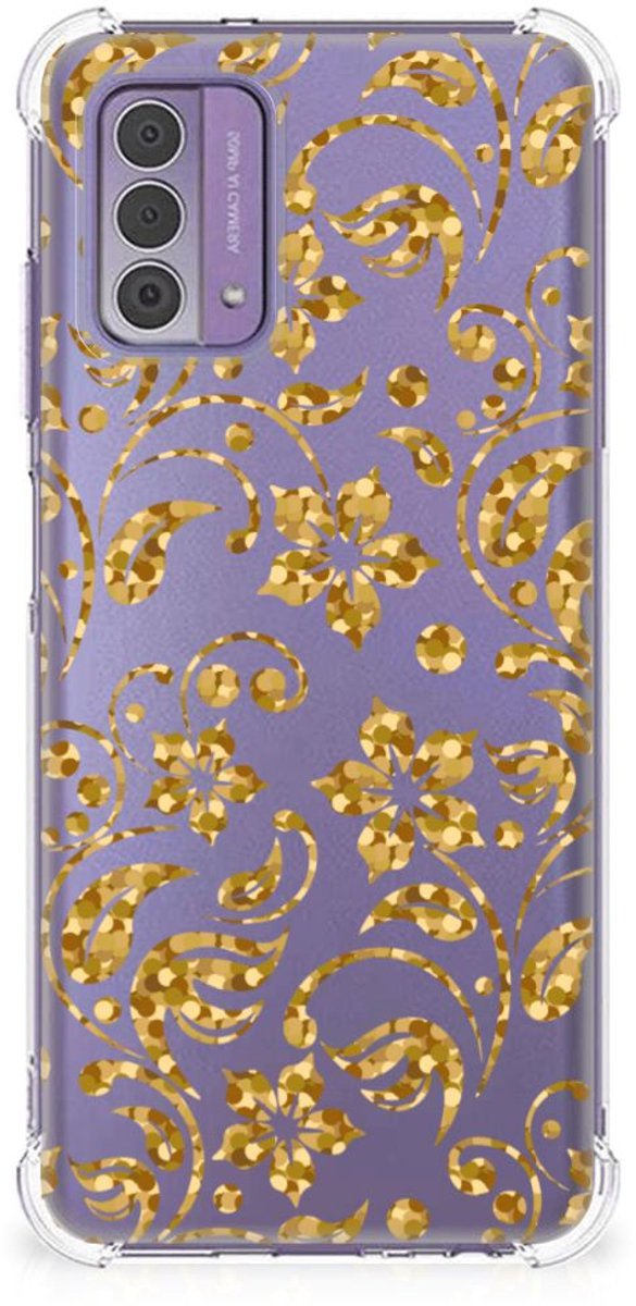 Nokia G42 Case Gouden Bloemen