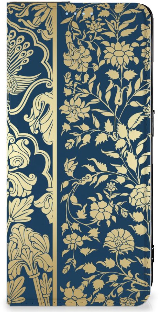 Standcase Hoesje voor OPPO Reno8 Pro Smart Cover Beige Flowers