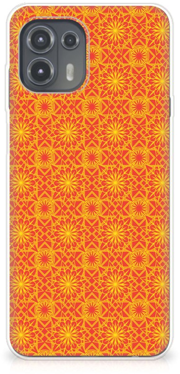 Motorola Edge 20 Lite TPU bumper Batik Oranje