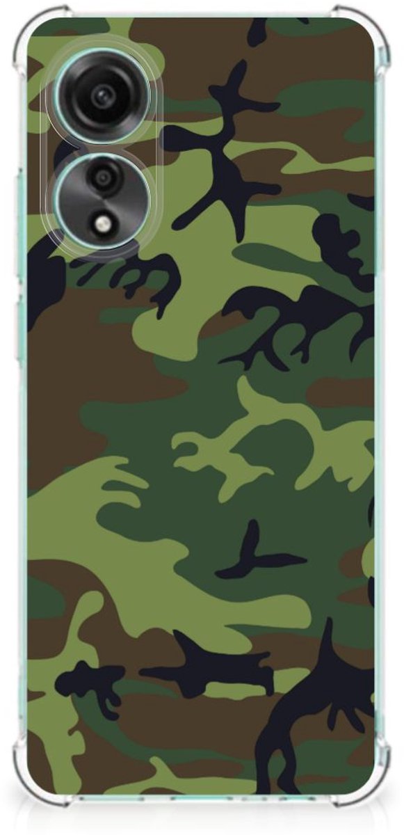 OPPO A78 4G Doorzichtige Silicone Hoesje Army Dark