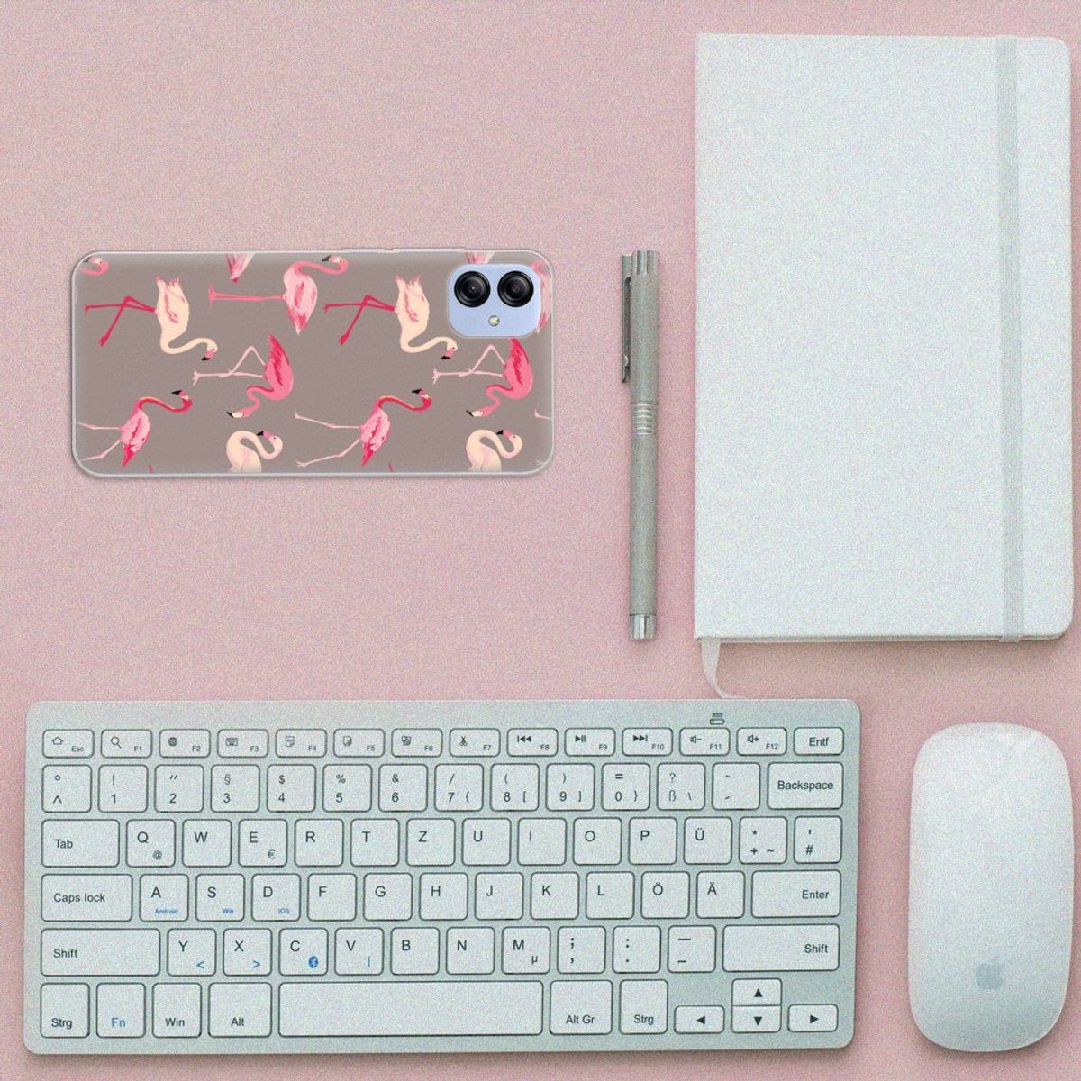 Samsung Galaxy A04e TPU Hoesje Flamingo