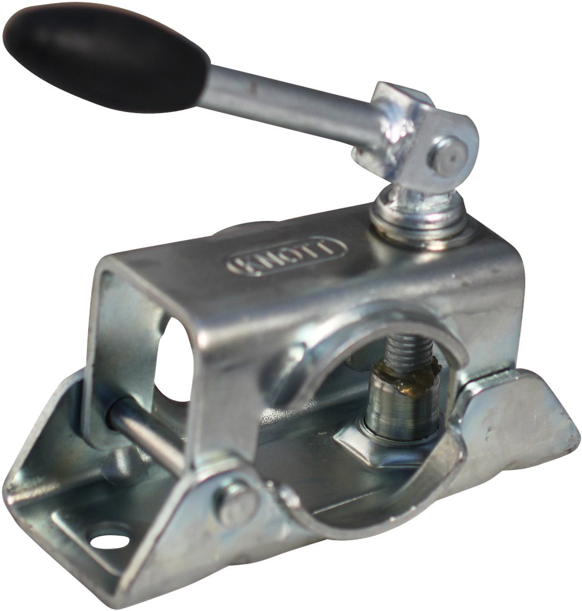 Neuswielklem opschroefbaar Ø48mm verzinkt wegklapbare slinger - Voor aanhanger, opvouwwagen, caravan en trailer - KNOTT