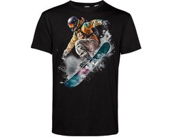 T-shirt Snowboard Downhill Extreme | Fout Skipak | Apres Ski Outfit | Zwart | maat XS