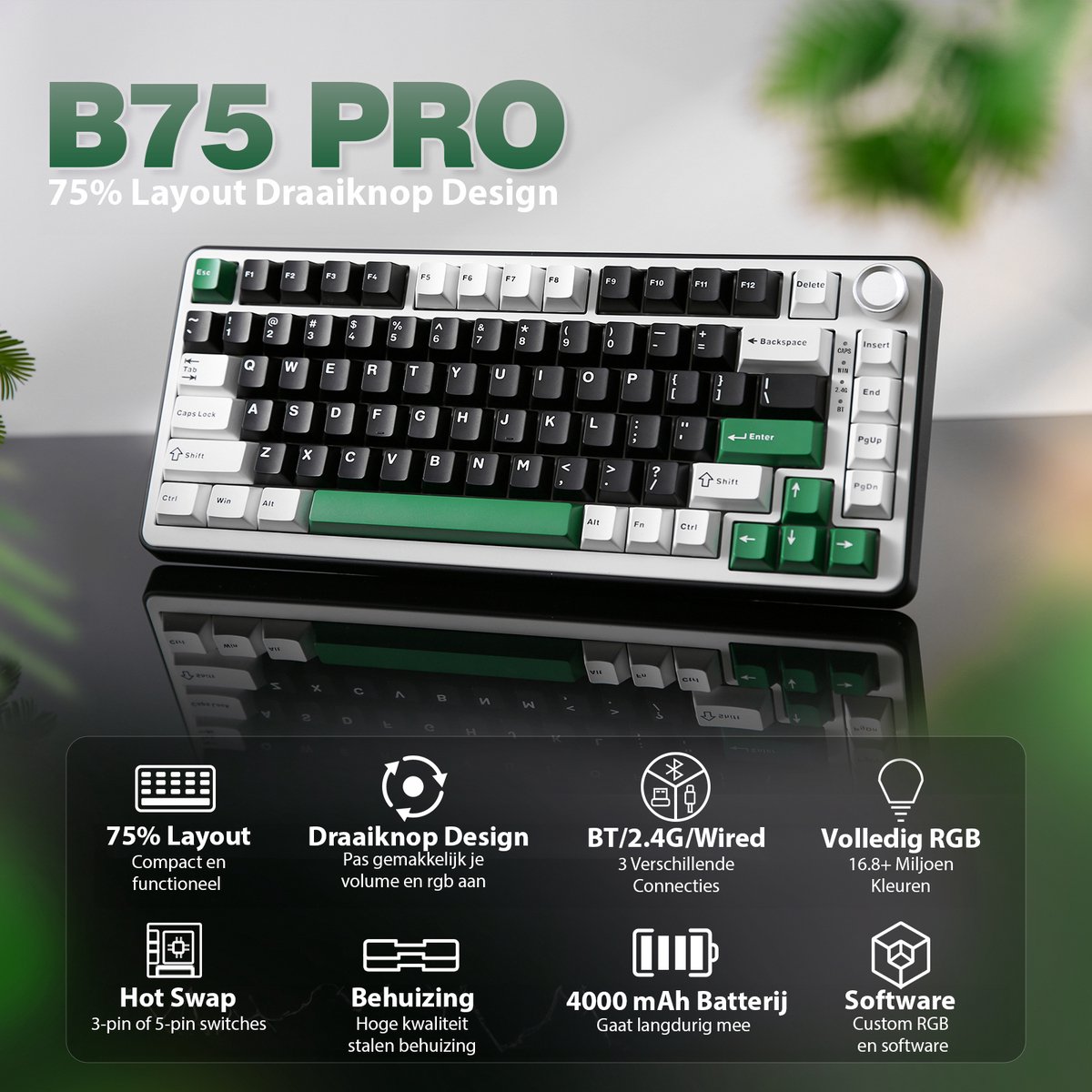 Yunzii B75 Pro Mechanisch Gaming Toetsenbord thumbnail 2
