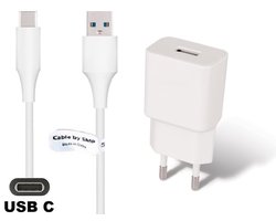 OneOne 2A lader + 0,2m sterke USB C kabel. Oplader adapter past op Wush oorreiniger, DermaWav gezichtmassage, Ontel / CorpCare MiracleSmile van o.a. Tell Sell en Amazon