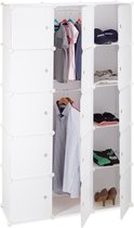 Bol.com DailySupplies® Dressing Kasten - Kledingkast - Kledingkasten Slaapkamer - Organizer - Wit aanbieding