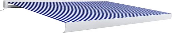 Store Store Motorisé The Living Store 350x250 cm Bleu et Blanc - Parasol - Store - Décoration extérieure - Jardin été - Véranda