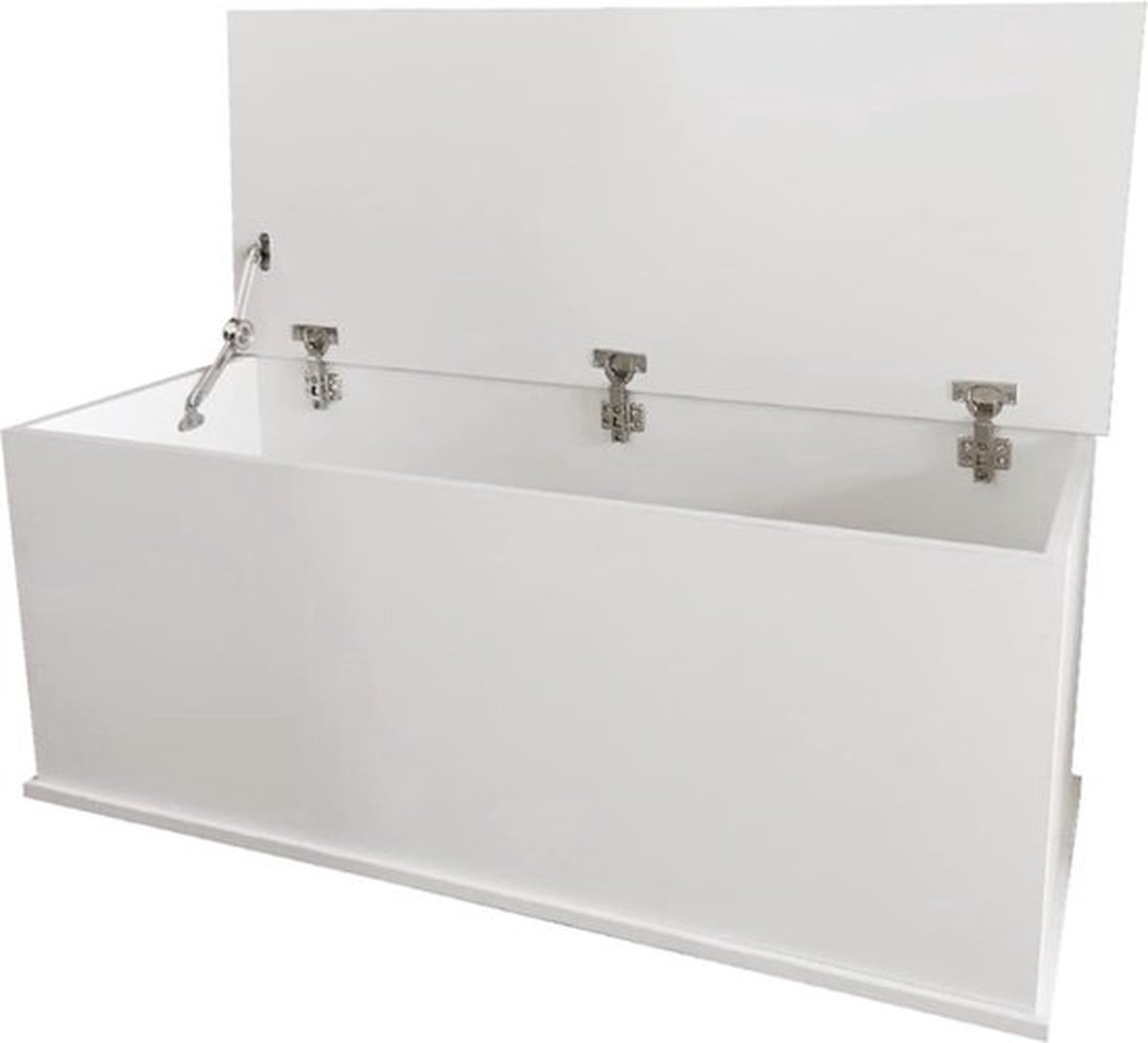 Multifunctionele Dekenkist – Voor Slaapkamer – Opbergbank – Binnen – Voor de Woonkamer – Zitbank met Opbergruimte – 40x100x40 cm – Wit