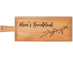 Mam's Borrelplank (Limburg, Brabant, Twents, Vlaams) | Duurzame Borrelplank | Tapasplank | Serveerplank met handvat 49 x 17 cm | cadeautip! | Perfect Cadeau voor Moederdag & Valentijn!