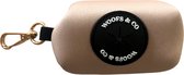 Woofs & Co - Porte-sac à crottes pour chien - Dune Beige - Distributeur de sacs à déjections canines- Porte-sac à crottes. Porte-sac à crottes de chien avec chaîne - Dune - Porte-sac à crottes de chien
