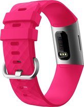 YONO Siliconen Bandje geschikt voor Fitbit Charge 4 / 3 – Roze – Small