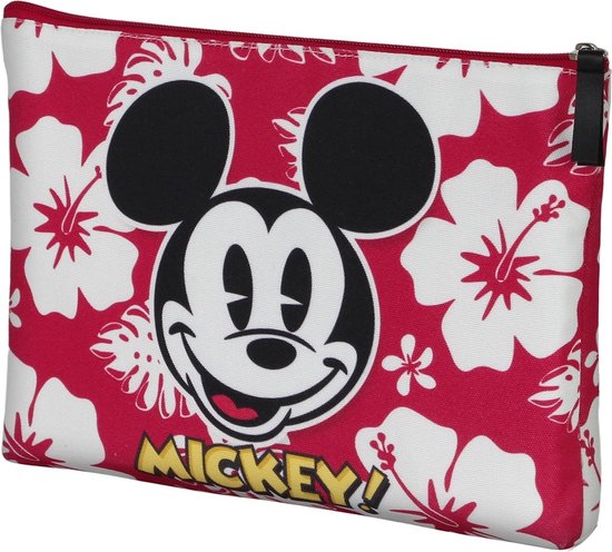 Foto: Karactermania disney mickey mouse hawaii zon toilettas etui met rits reisetui rood