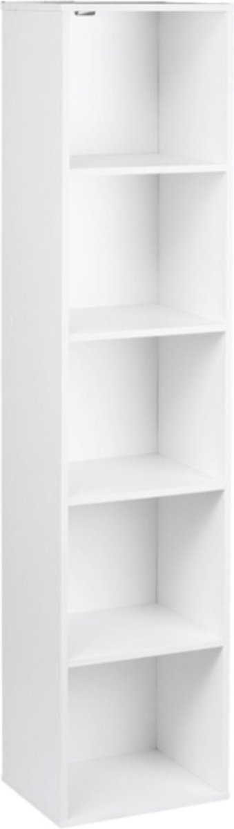 Bolt Edge Boekenkast - Wit - Open Planken - 6 Lagen - 30x24x158.5cm - Voor Kantoor