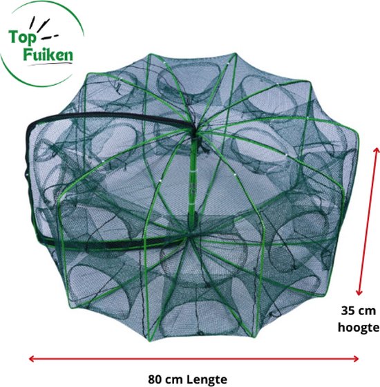 VORLOU - Draagbare Opvouwbare Visnet Bait Cast Mesh Trap Net Vis Garnalen Minnow Rivierkreeft Krab Baits Tarp Visnet - 6 Gaten van VORLOU — afbeelding 3