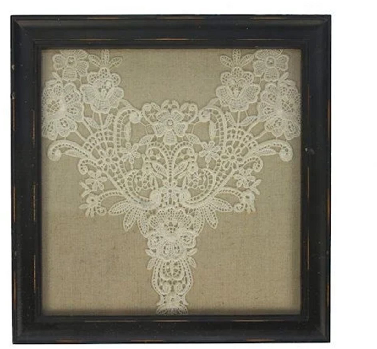 Meander Glass Photo frame with lace fabric 25x25cm Zie foto