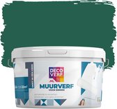 Decoverf muurverf mat smaragdgroen, 2.5L