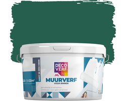 Decoverf muurverf mat smaragdgroen, 2.5L