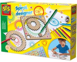 SES Creative Spiraal Designer van Hout met 5 Spiraalwielen - Vanaf 5 Jaar - Spirograaf - Schoencadeautjes Sinterklaas