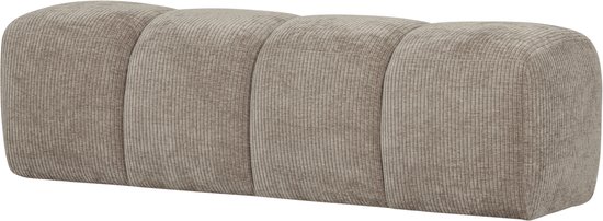 Banc de salle à manger Mojo en WOOOD 164 cm - Tissu côtelé - Sable foncé - 49 x 164 x 45 cm