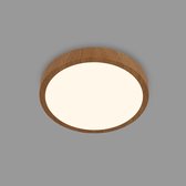 BRILONER - LED Plafondlamp - plafonniére met houtlook - 3.000K warm wit licht - 24W - Ø38cm