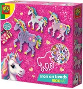 SES Creative Unicorn Strijkkralen met Eenhoorn Legbord - 1800 Stuks - Voor Meisjes vanaf 5 Jaar - Knutselen - Schoencadeautjes Sinterklaas