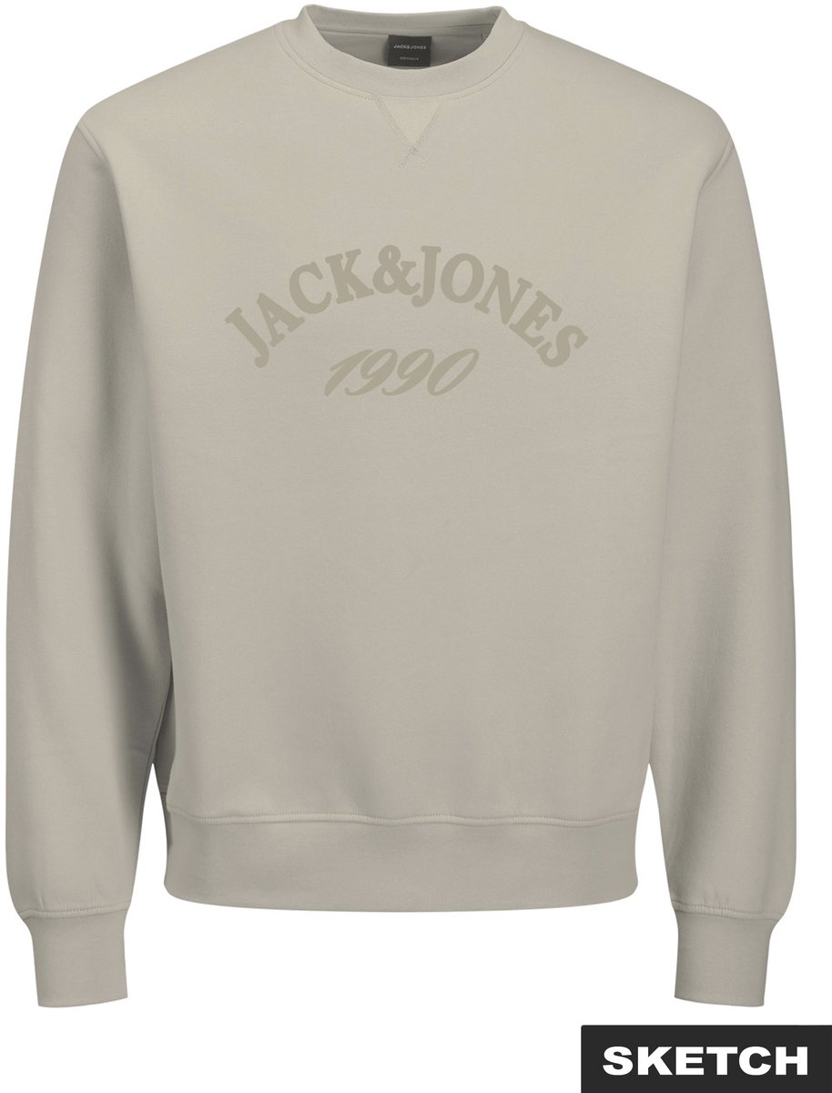 Jack & Jones Trui Jorbleecker Branding Sweat Crew Bf 12286775 Antique White/jj Mannen Maat