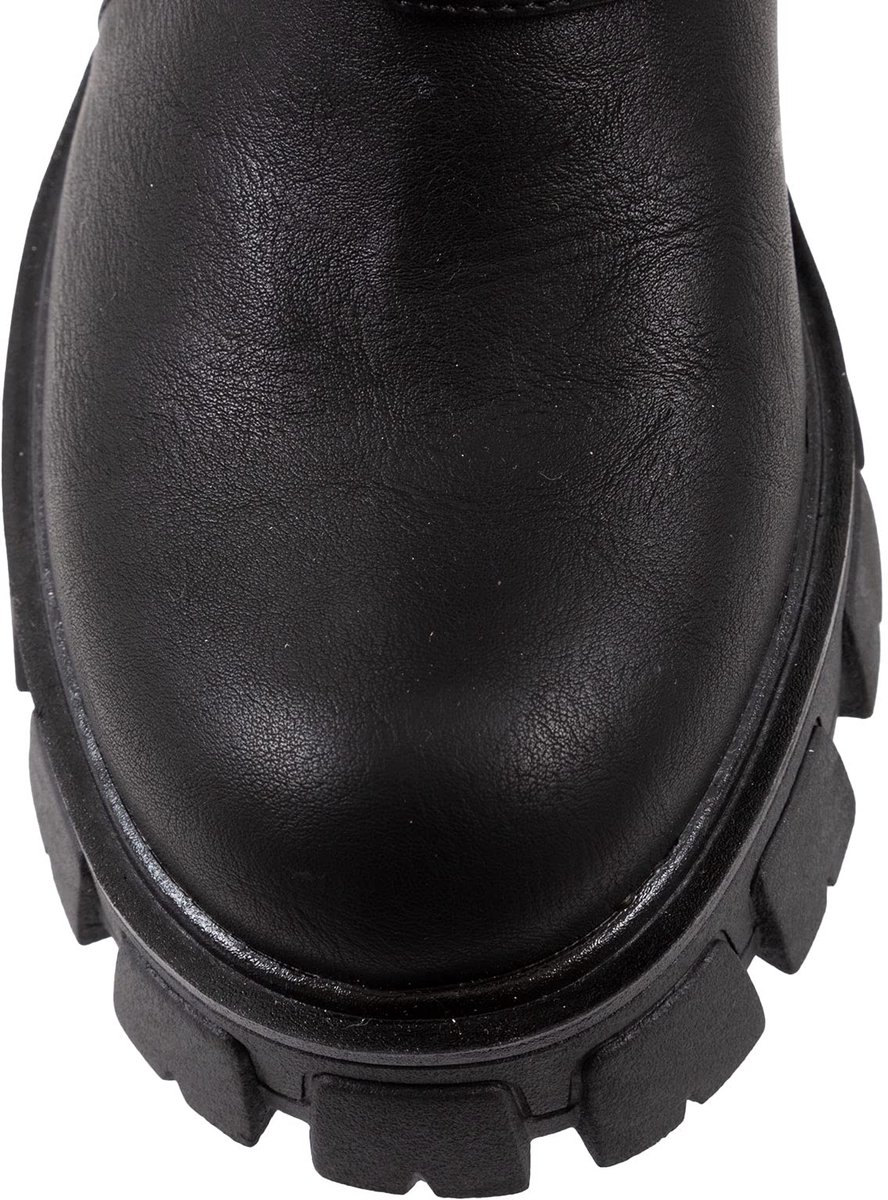 Senza Marchio Toocool Dameslaarzen biker boots gespen motorrijder casual YG881 zwart
