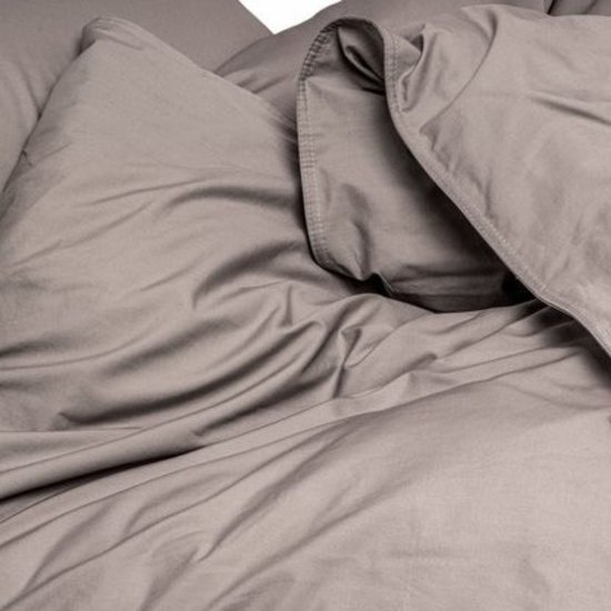 Luxe Egyptische Katoenen Dekbedovertrek Taupe Lits-Jumeaux 240x200/220 cm - Zeer Hoogwaardige Kwaliteit - Super Zacht van Merkloos — afbeelding 3