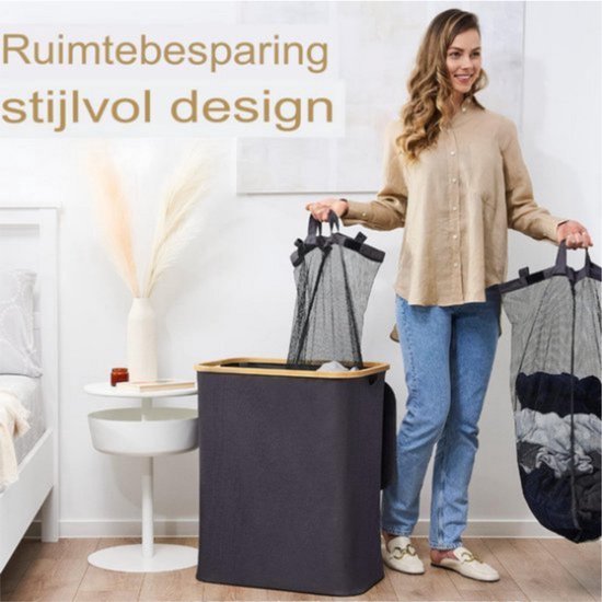 Beige Wassorteerder 3 vakken wasmanden kopen? ✔️ Tot 10% korting