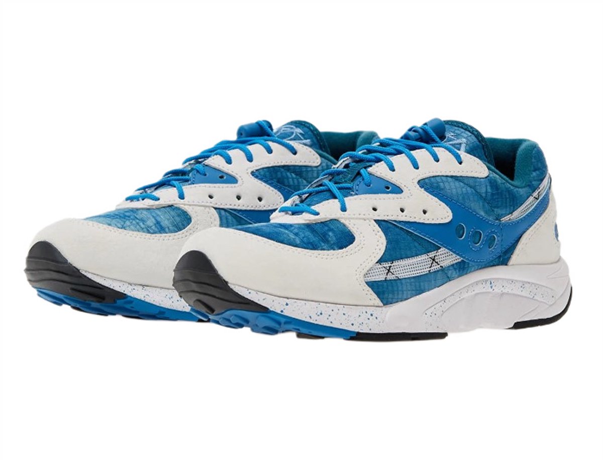 Saucony Aya Wht/Blu/Tie Dye Blauwe Heren Sneakers