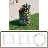 Bol.com vidaXL Gabion Paal Rond - Gegalvaniseerd Staal Gabion Paal - Tuinborder - Sierhekwerk - Metalen Paal - Buitendecoratie aanbieding