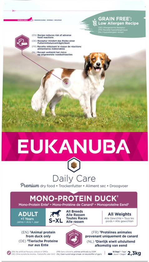 Eukanuba Adult Mono Proteïne Hondenvoer Eend 2,3 kg