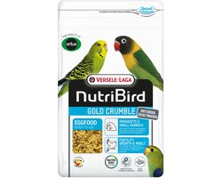 Nutribird Eivoer - Gold Crumble 1kg - Droog Eivoer voor Kleine Papegaaien met Lysine en Methionine