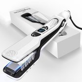 Sansbeauté® Stoomstijltang - Stoom Stijltang - Brede Platen - Professionele Stijltang 4.0 – Stoomstijltangs - Wit