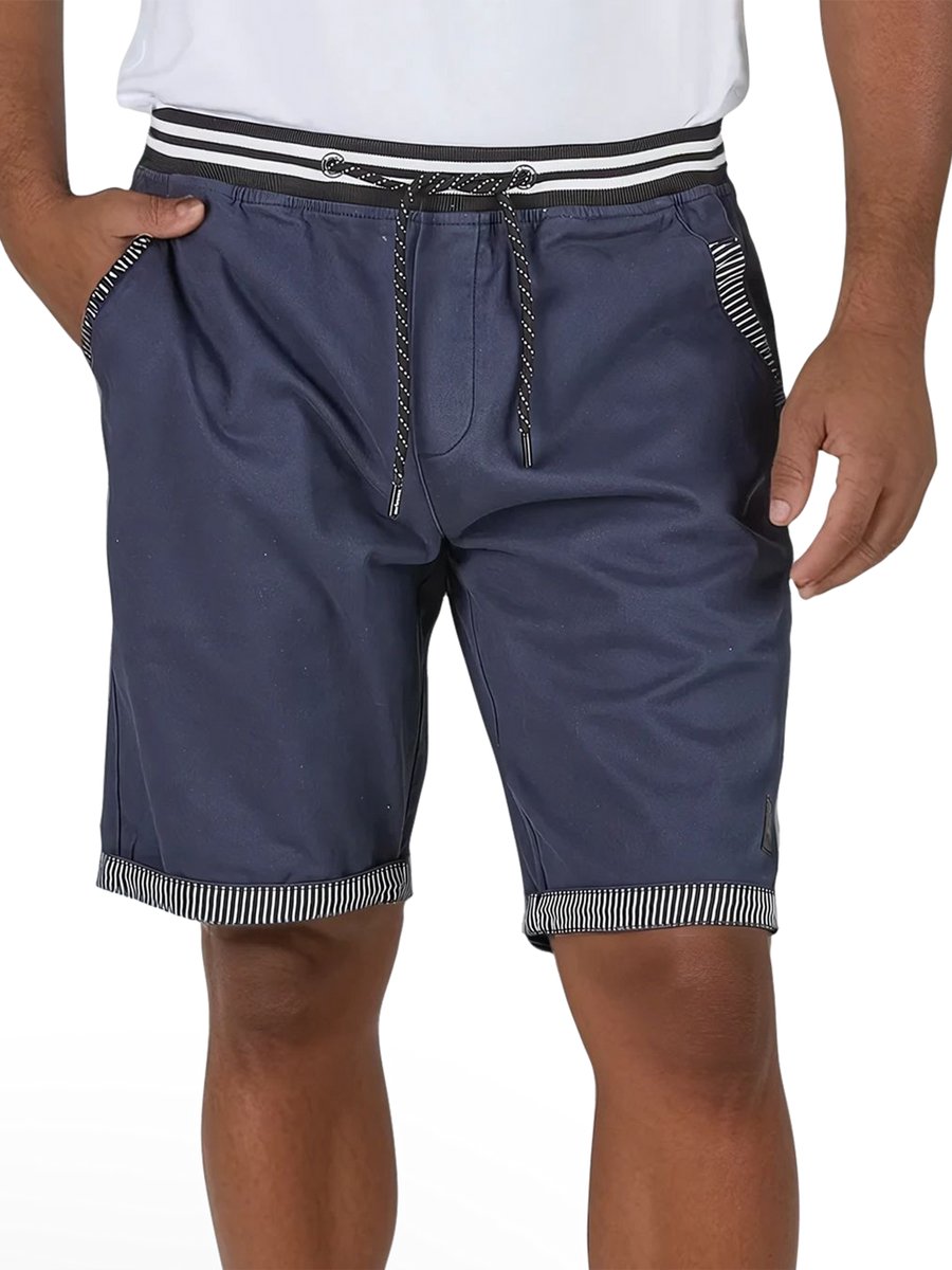 riverso Heren Short RIVAngelo regular/straight Blauw M Volwassenen Zomershorts met Elastische Taille